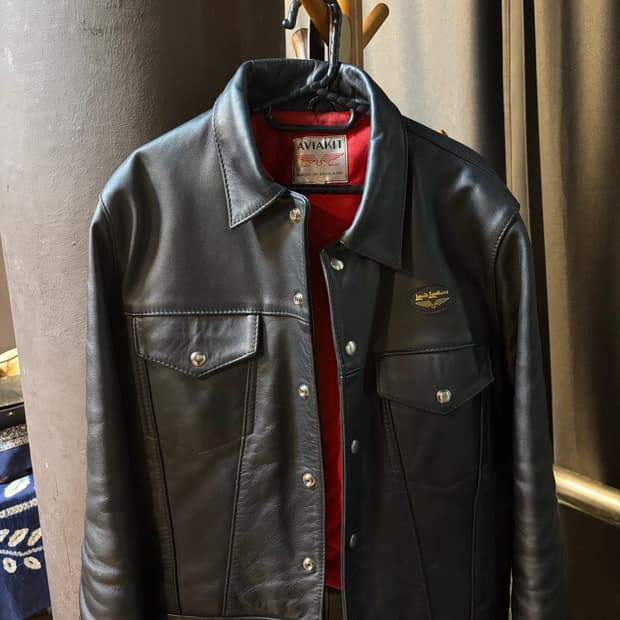루이스레더 988 블랙 레더자켓 42