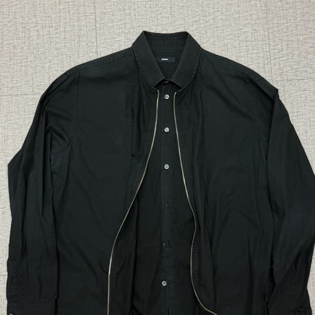 Diesel black shirts layered zip-up XL