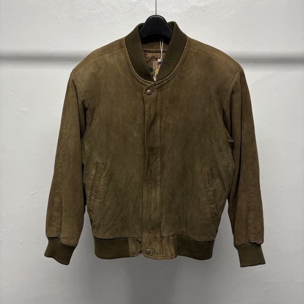 런던포그 산양가죽 스웨이드 봄버