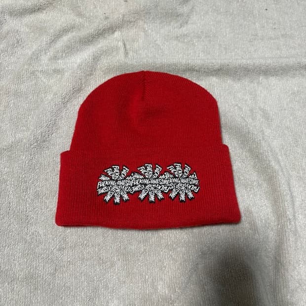 FUCKING AWESOME 퍼킹어썸 레드 비니