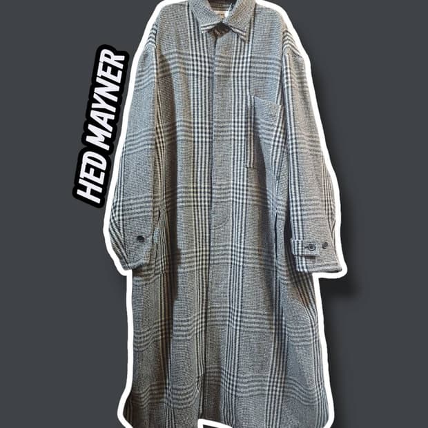 M/ 헤드메이너 오버사이즈 버진울 린넨 혼방 코트 새상품 /0602