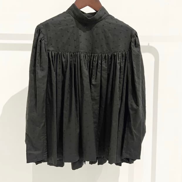 꼼데가르송 다오 블랙 도트 블라우스 S
