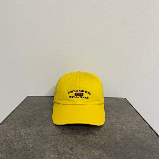 (OS) 슈프림 6패널 볼캡 모자 24SS 뉴욕 아크 옐로우