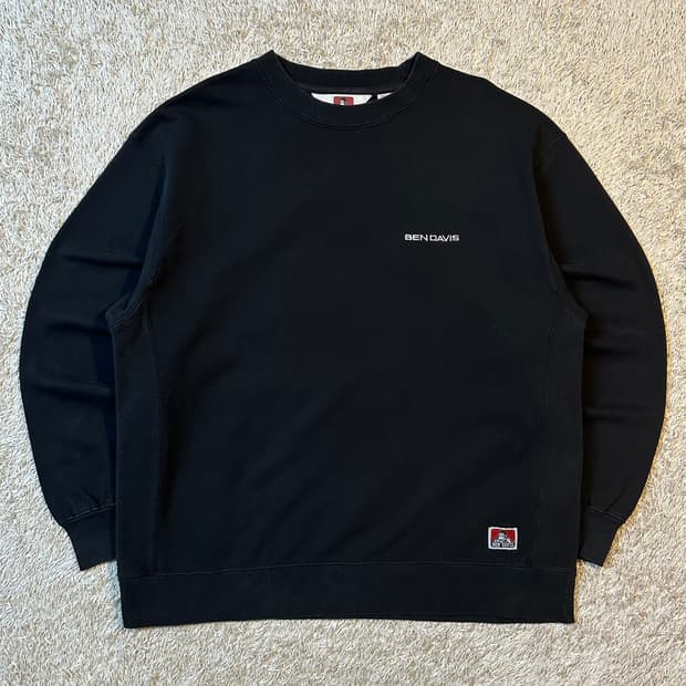 벤데이비스 BEN DAVIS 로고 맨투맨 블랙