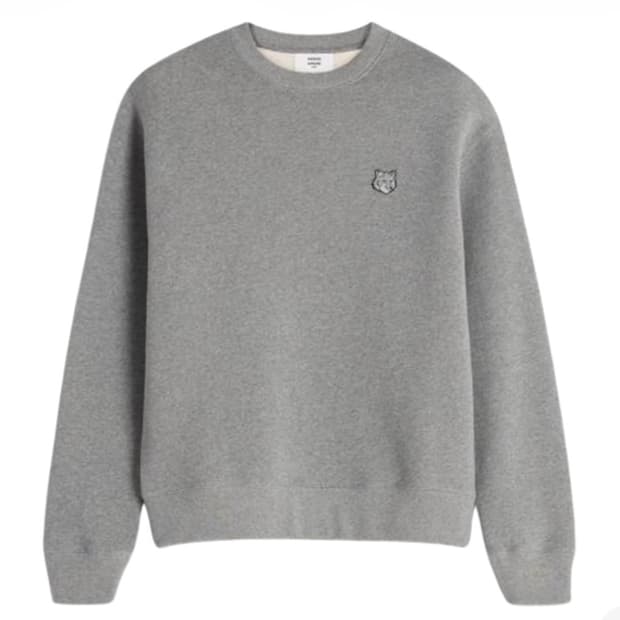 메종키츠네 그레이 폭스 헤드 맨투맨 L