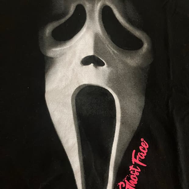 공포 호러 영화 스크림 무비 티셔츠 2XL XXL 구제 빈티지