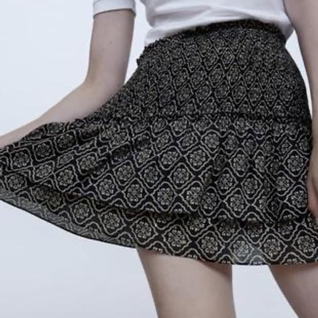자라 페이즐리 패턴 미니스커트 S