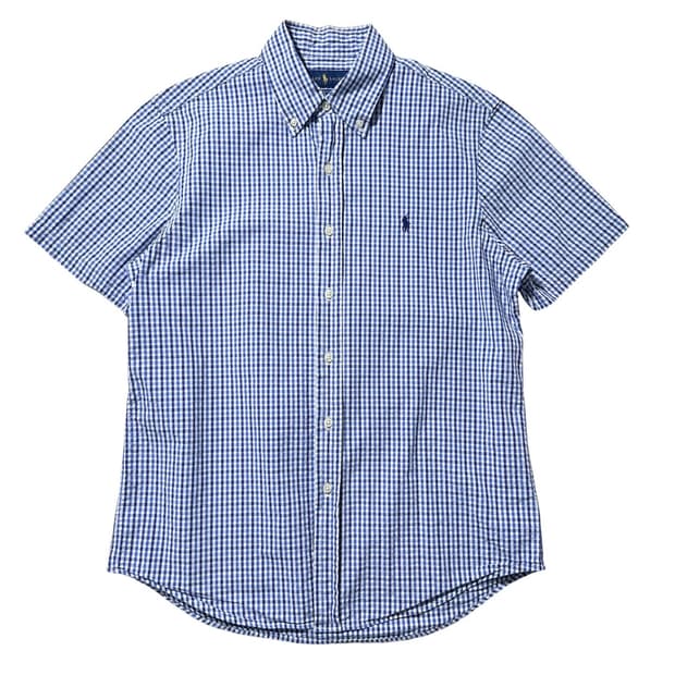 폴로 랄프로렌 시어서커 체크 반팔 셔츠