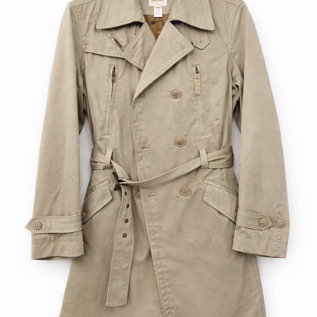 디젤 트렌치코트 베이지