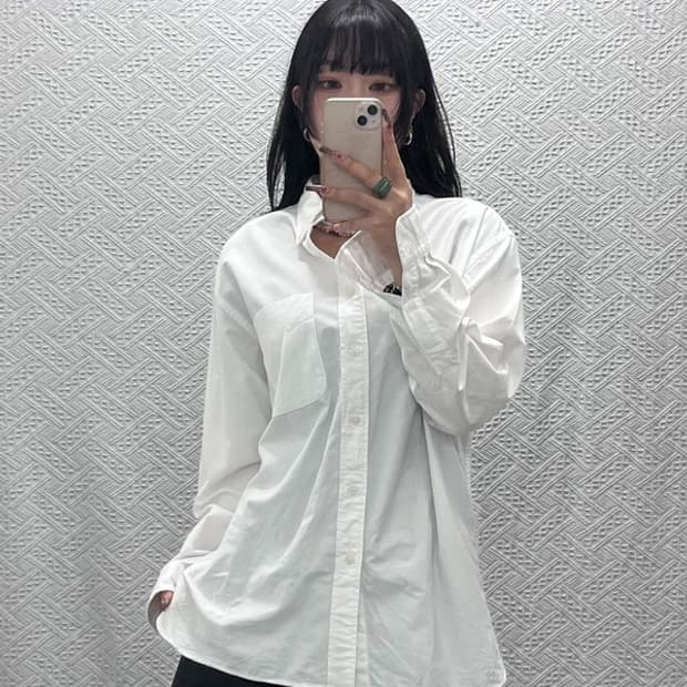 유니클로 X JW앤더슨 빈티지 캐주얼 모던시크 크림 셔츠 M C11787