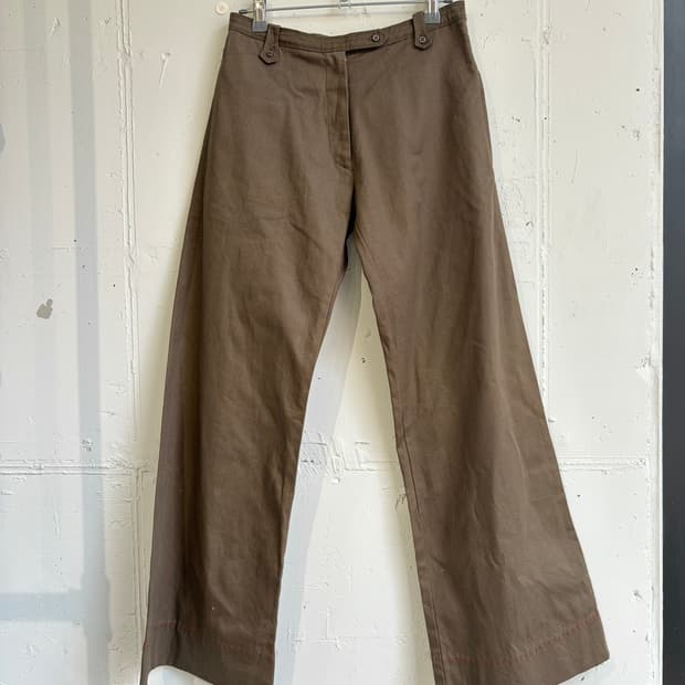 ecru per boots cut pants 