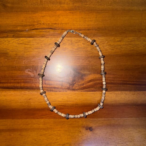 빈티지 우드 비즈 목걸이