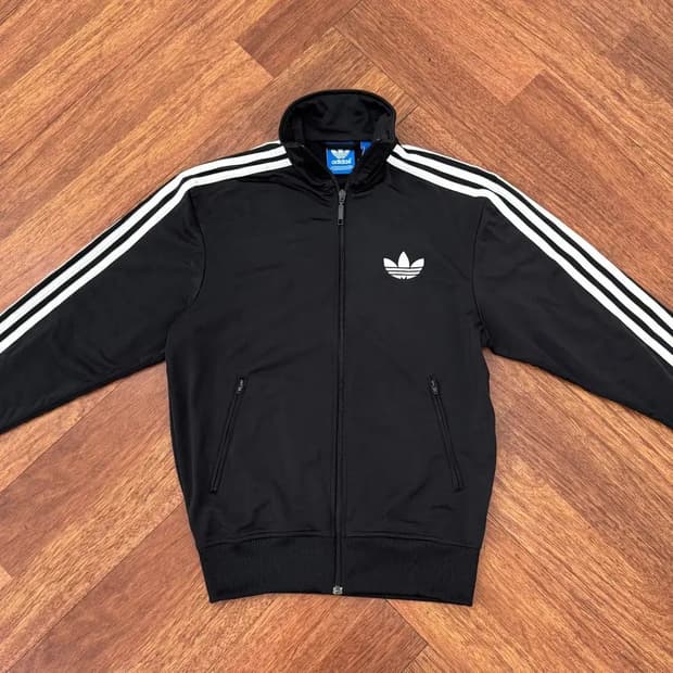 85(S) 아디다스 파이어버드 블랙 트레이닝 트랙탑 저지 
