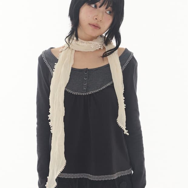 익스파이어드걸 Suu-su Top Charcoal