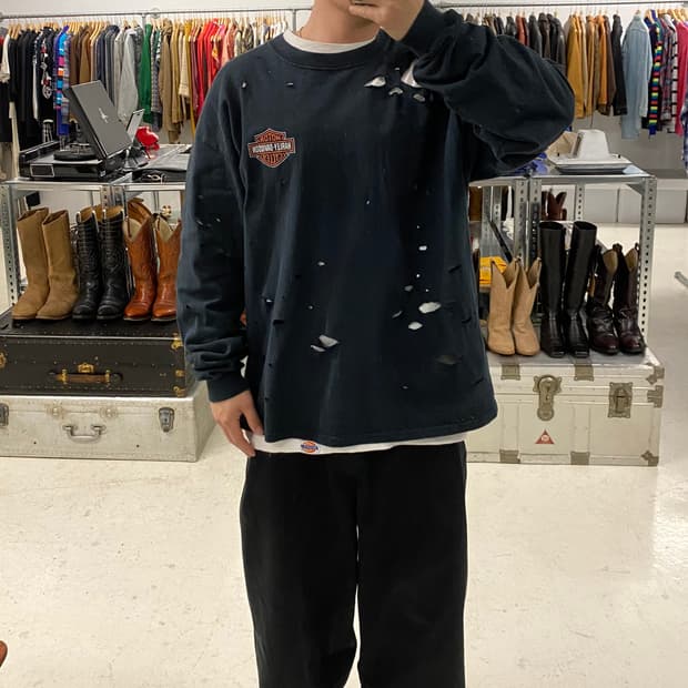 00s HARLEY DAVIDSON destroyed t-shirt