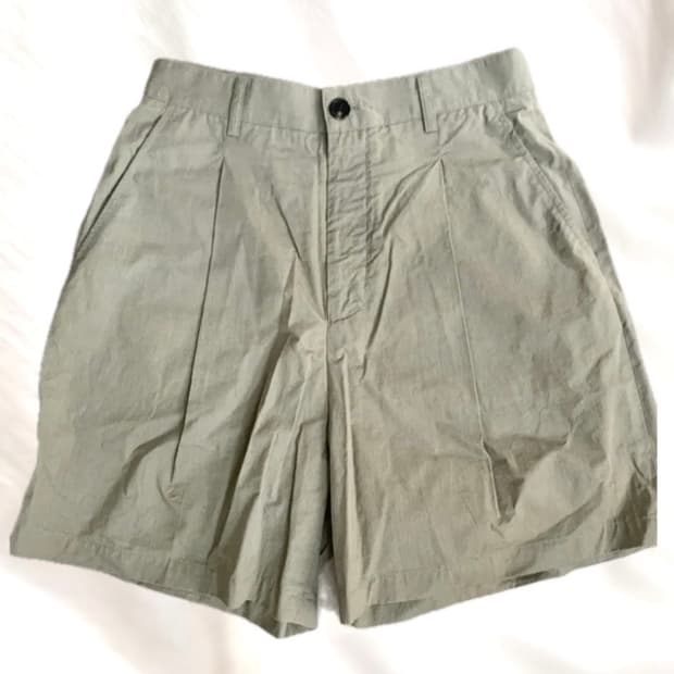 빈티지 카키 모리 숏팬츠