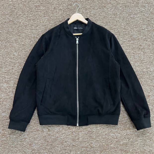 자라 스웨이드 블루종 자켓 L