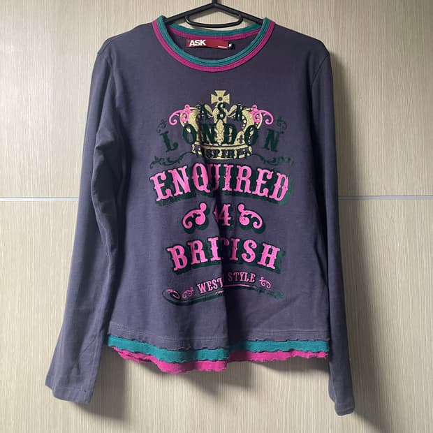 Ask 퍼플 그런지 롱슬리브 M