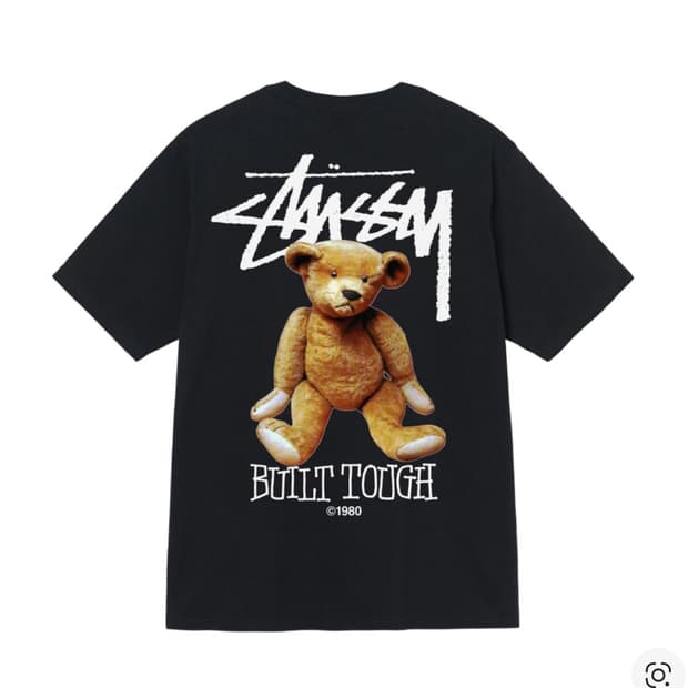 스투시 빌트 터프 곰돌이 반팔티 블랙 L