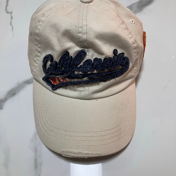 whoau 코리안 아베크롬비 Y2K 빈티지 볼캡 모자 크림 베이지