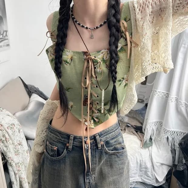 butterfly corset top