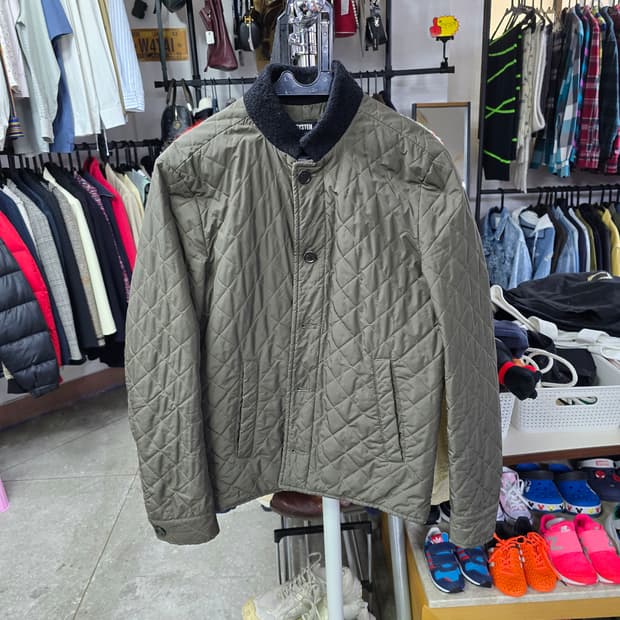 시스템 카키색 퀼팅 자켓 (1264)