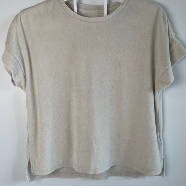 GU Japan Oatmeal Cream Terry Short Sleev