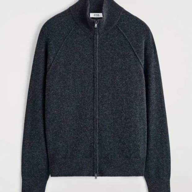 삽니다) cos 코스 퍼널넥 캐시미어 집업 가디건 l - xl