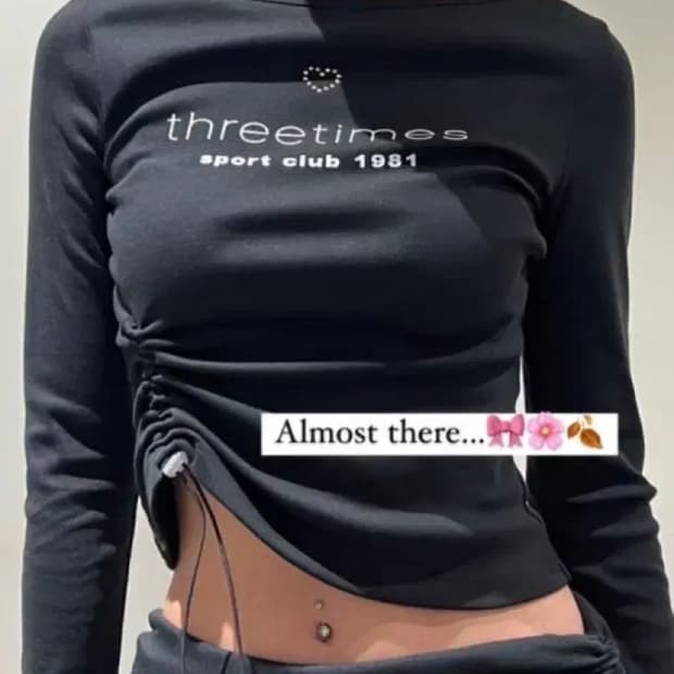 쓰리타임즈 쓰탐 클럽 티 club tee xs