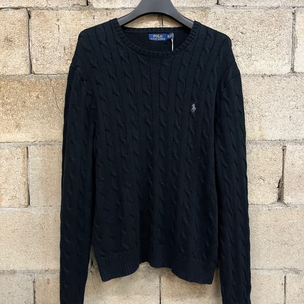 폴로 랄프 로렌 베이직 블랙 니트