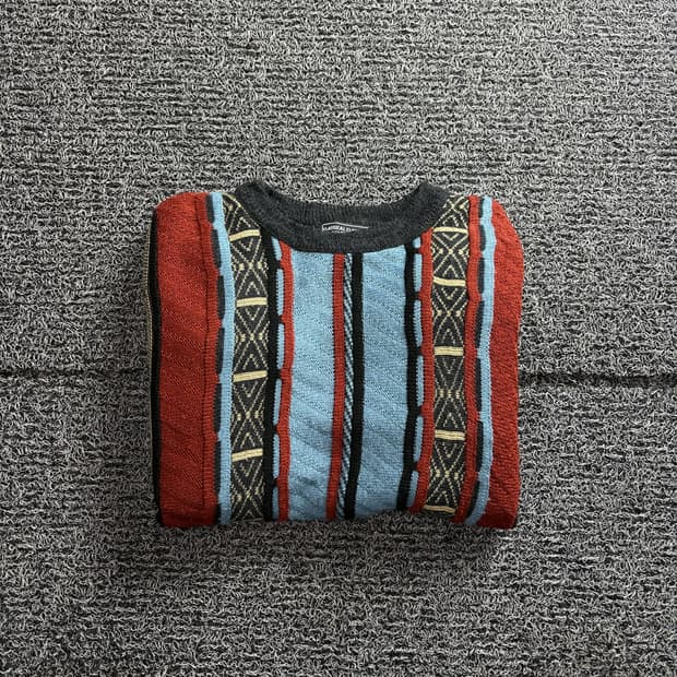 빈티지 아카이브 케이블 패턴 빅시핏 스웨터 3414