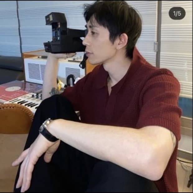 스투시 케이블 폴로 니트 블랙
