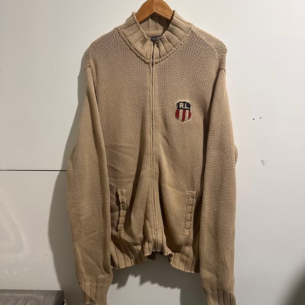 폴로 랄프로렌 베이지 니트 가디건