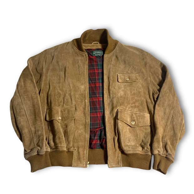 [2XL] 90s Polo country suede jacket 