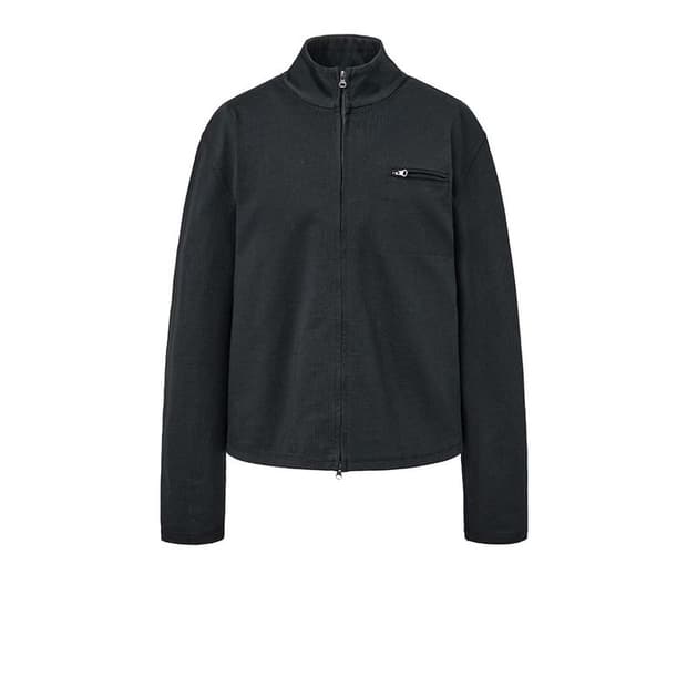 AMOMENTO slim fit pocket jumper black