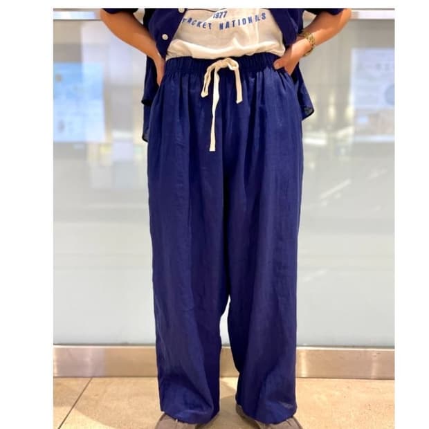 BEAMS BOY Linen Wide Easy Pant (27~29)