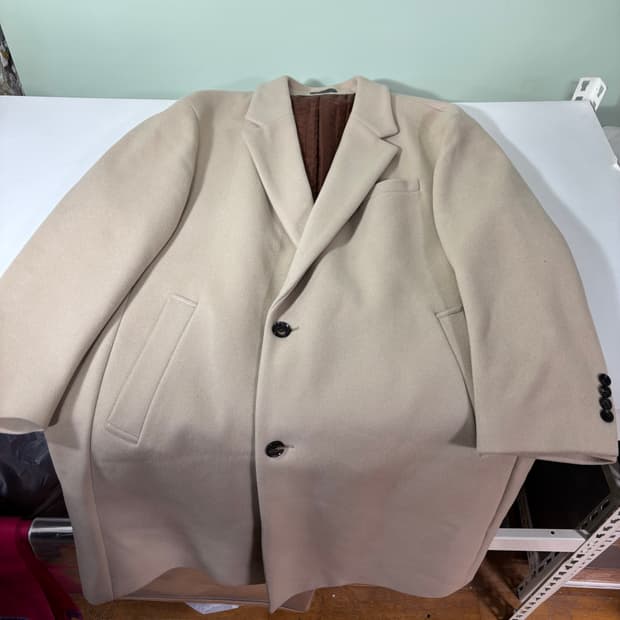 110 XL 지크 SIEG 라이트베이지 캐시미어블렌디드 싱글롱코트