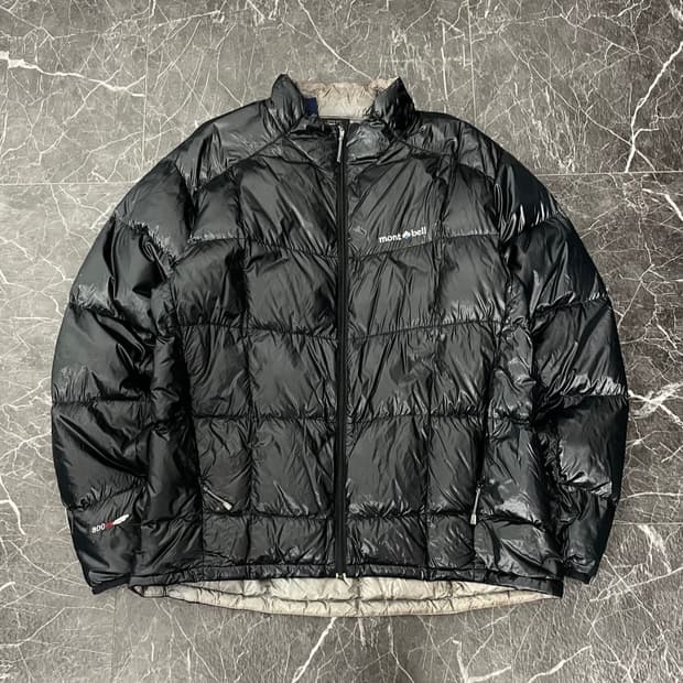 Mont-bell 몽벨 유광 블랙 경량 다운자켓