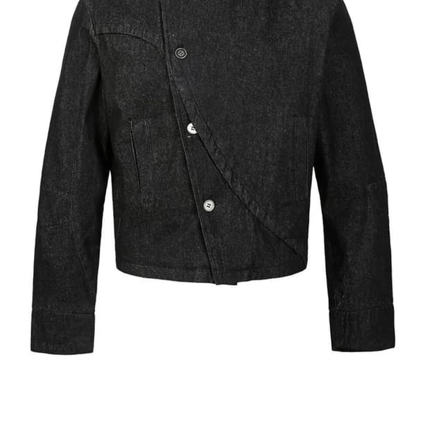 비엑세스 Asymmetric High Neck Jacket 