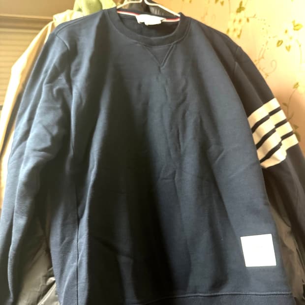 톰브라운 엔지니어드 사선 스웨트셔츠 네이비 4사이즈