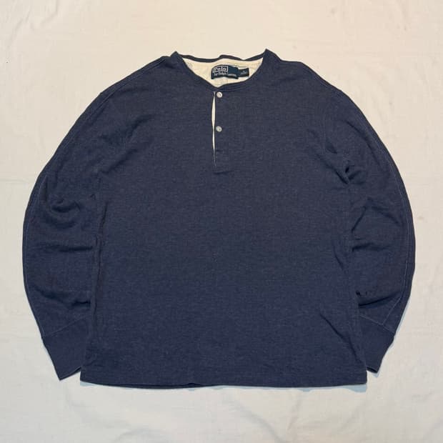 폴로 랄프로렌 롱슬리브 헨리넥 티셔츠 네이비