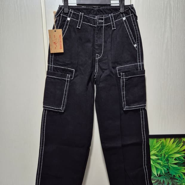 (타임세일)(새상품)트루릴리젼 카고 블랙 데님