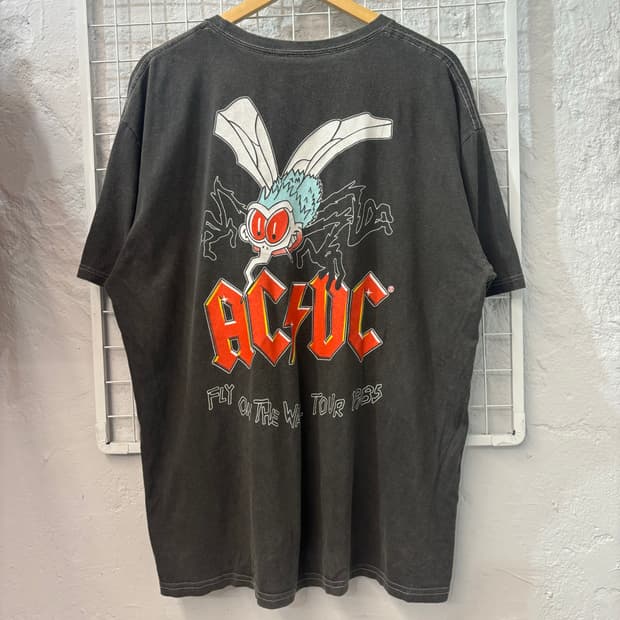 AC/DC 1985 Fly Of The Wall 투어 반팔 티셔츠 L