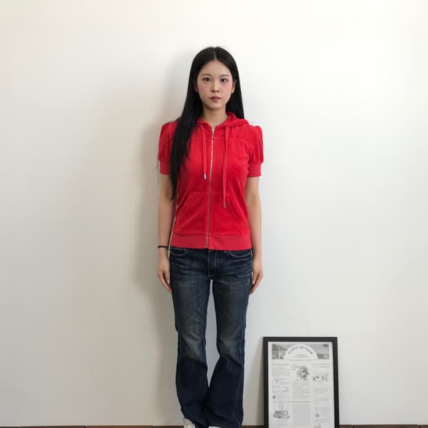 Juicy Couture Short Sleeve Zip Up Hoodie