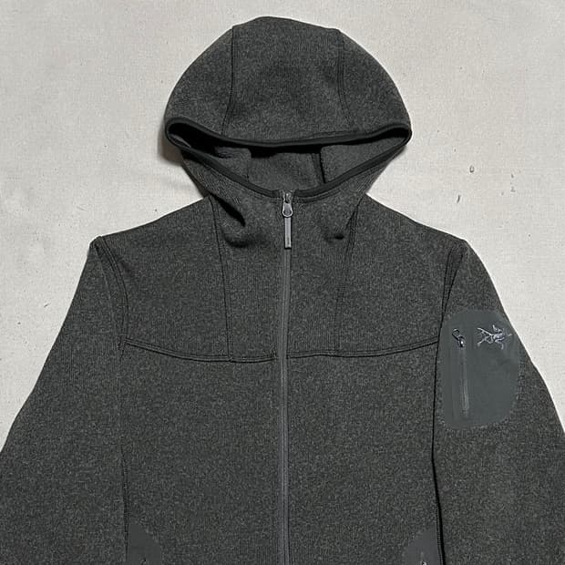 S 아크테릭스 여성용 챠콜 후드 플리스