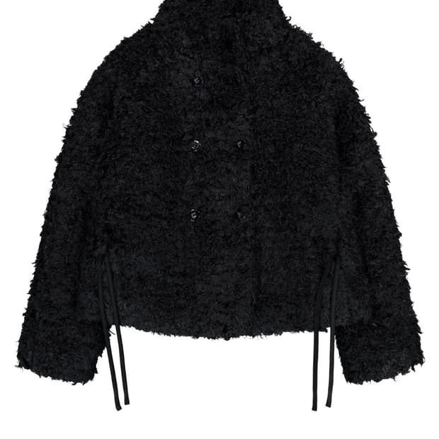 코이세이오 헤어리 퍼 자켓 블랙