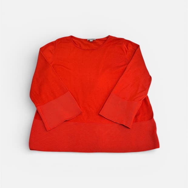 코스 COS 오렌지 릴렉스핏 코튼 니트 L