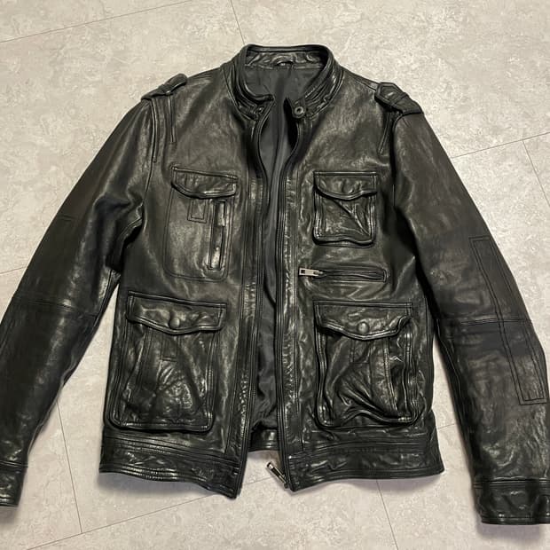 램스킨 레더 포켓 자켓 105