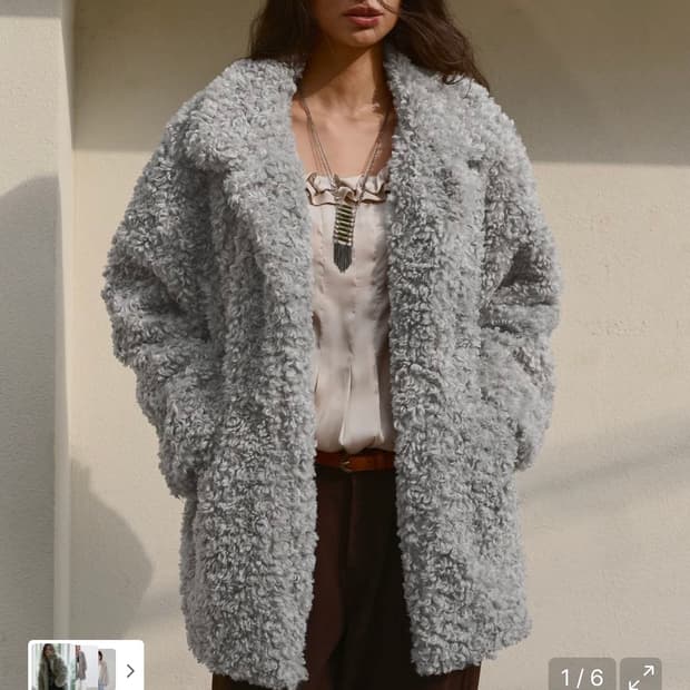 비터셀즈 컬리 카라 퍼 자켓