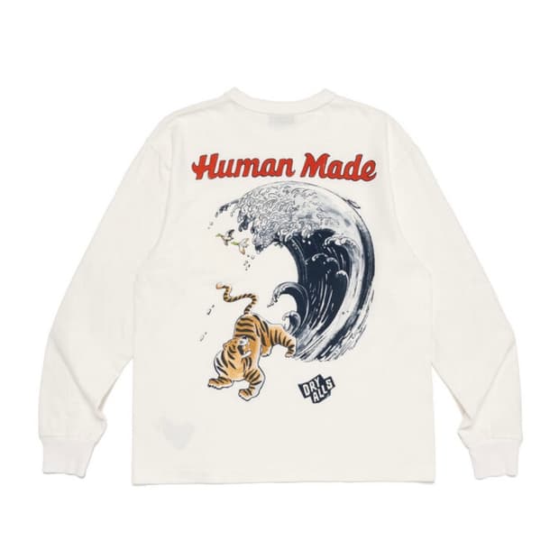 [XXL]휴먼메이드 그래픽 롱슬리브 화이트